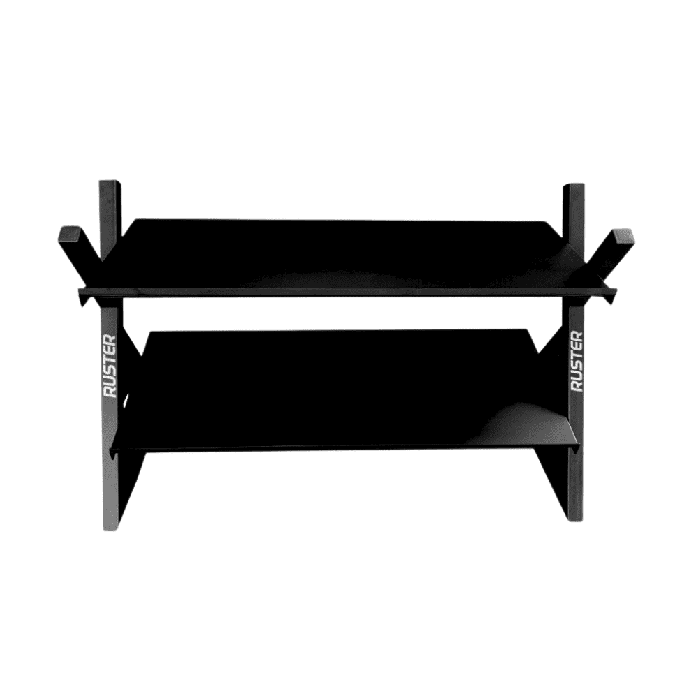 Rack Mancuernas Hexagonales/Kettlebells 3 Rack mancuernas Ruster de frente Iberian Sportech